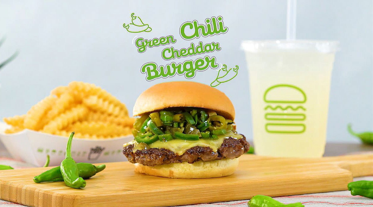 グリーンチリチェダーチーズバーガー 期間限定で発売 シェイクシャック Shake Shack